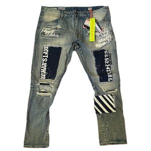 smoke rise ny Jeans Smoke Rise Mens Jeans Slim Tapered Fit 42w